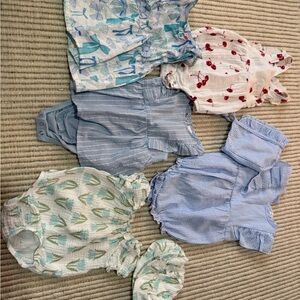 OshKosh B'gosh Blue and White Baby Diaper Cover Set